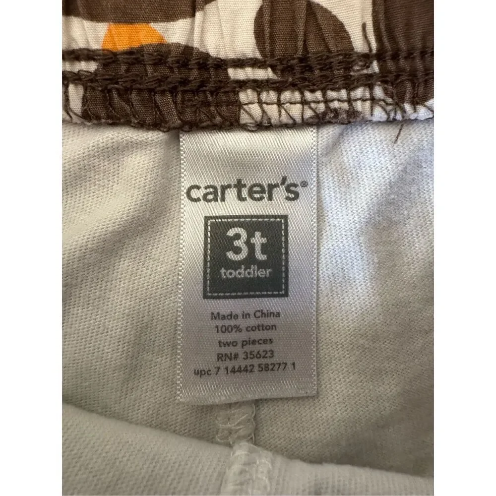 Carters 3t A line ruffle Cheetah skirt summer mini pull on bottoms skort 100% co